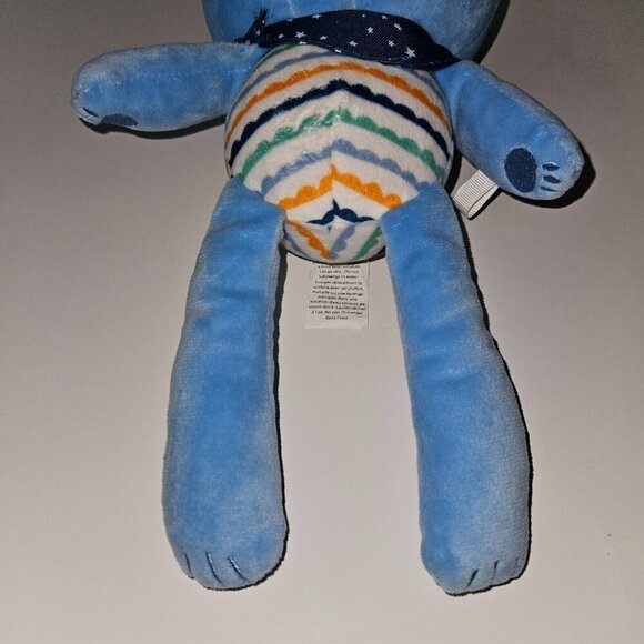 Stepping Stones Blue Teddy Bear Plush 12" Lovey Stuffed Animal Toy - Picture 3 of 9